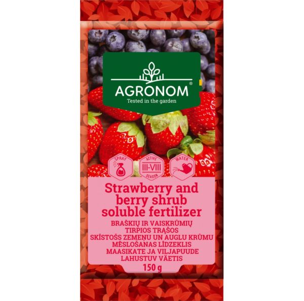 Mansikoille ja marjapensaille liukeneva lannoite